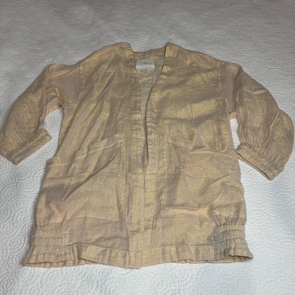 Hei Hei Daybreak Shimmered Kimono Jacket Size XS-S Gold Anthropologie - Picture 13 of 16